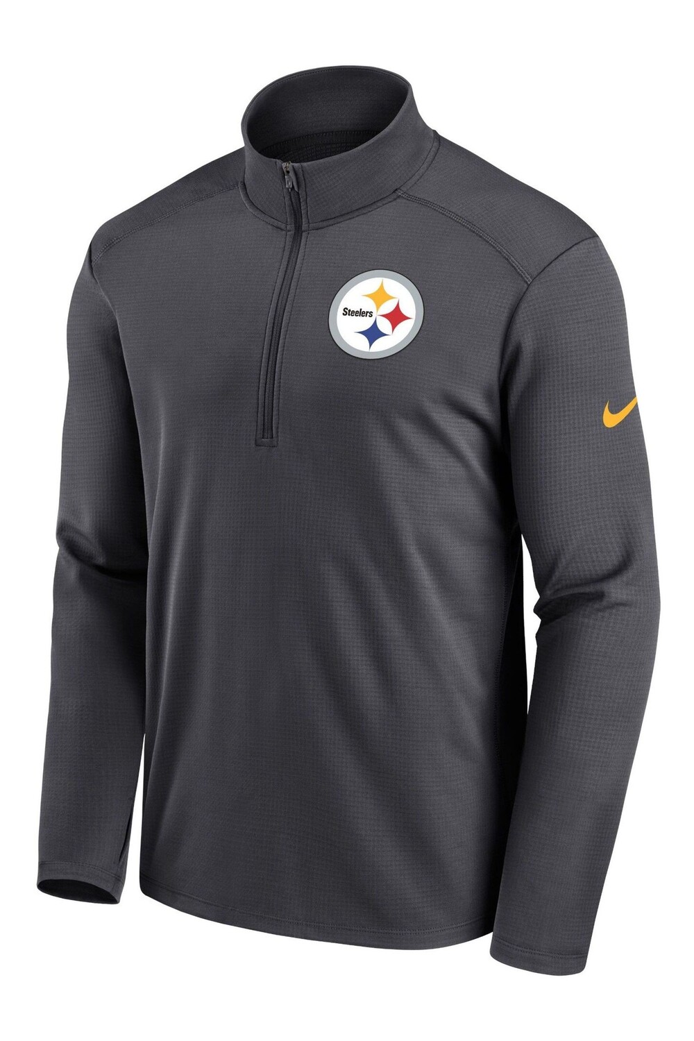 

Короткая худи на молнии с логотипом Fanatics Pittsburgh Steelers Pacer Nike Nike, черный