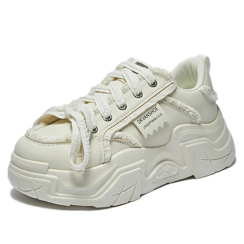 

Кроссовки женские толстые низкие Klammkicks, бежевый/синий