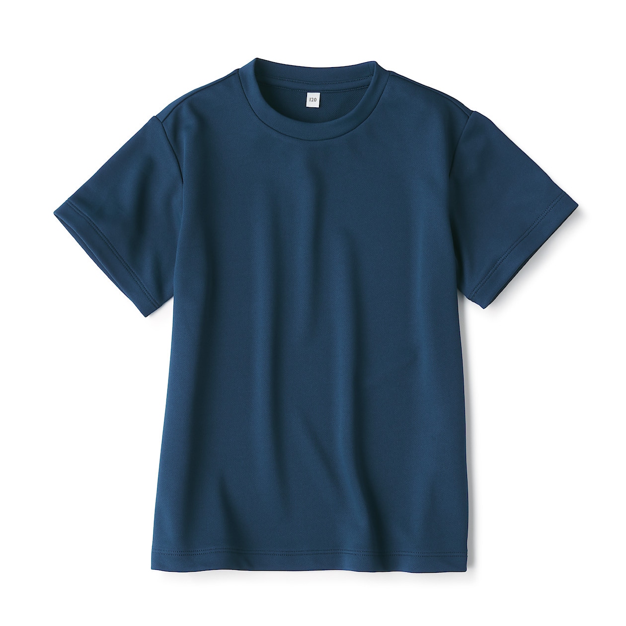 цена Легкосохнущая футболка с круглым вырезом и короткими рукавами, защита от ультрафиолета (дети) MUJI, темно-синий