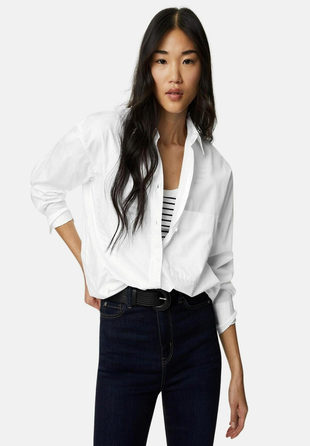 

Блузка-рубашка OVERSIZED Marks & Spencer, цвет white