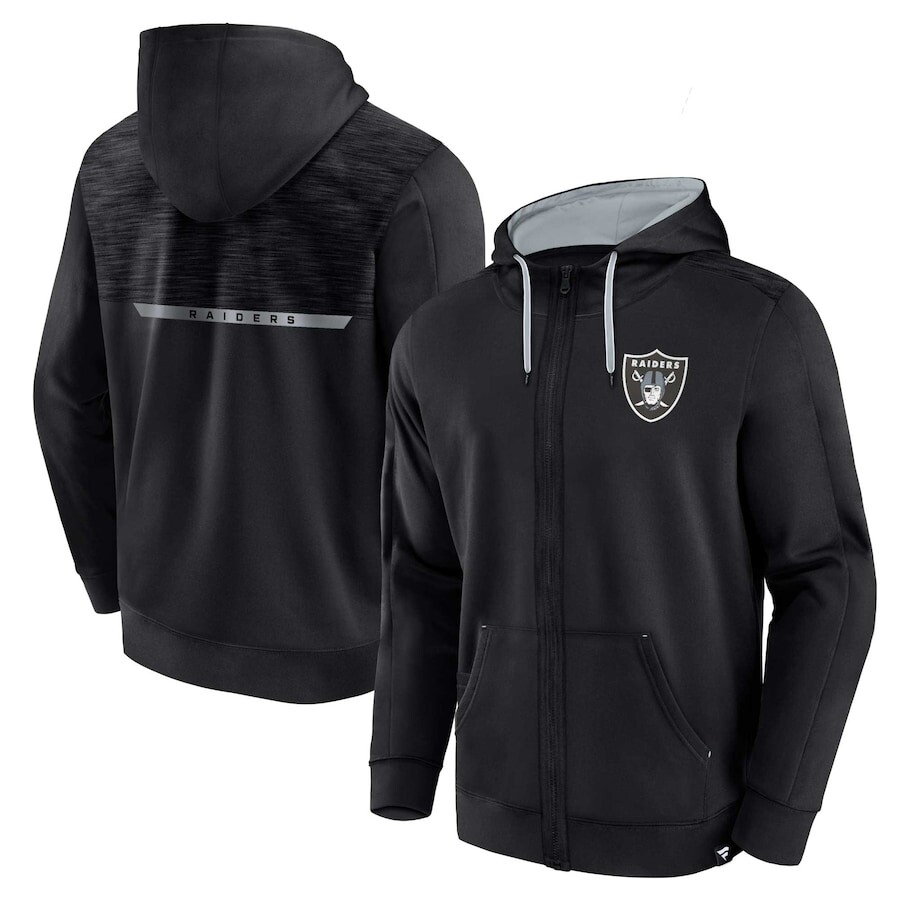 

Толстовка на молнии Fanatics Branded Las Vegas Raiders, черный