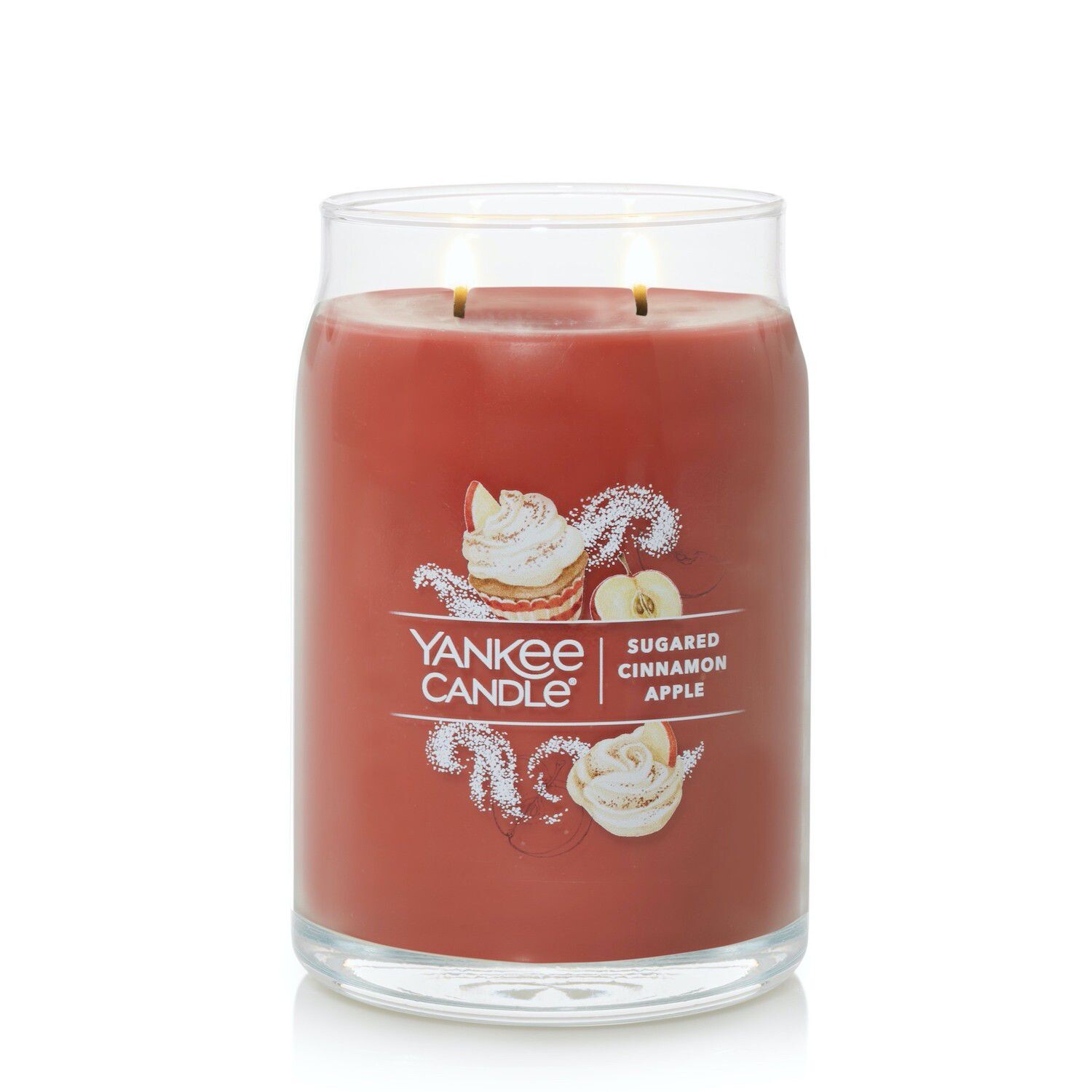 

Yankee Candle с сахаром и корицей, яблоко, 20 унций. Фирменная большая банка для свечей