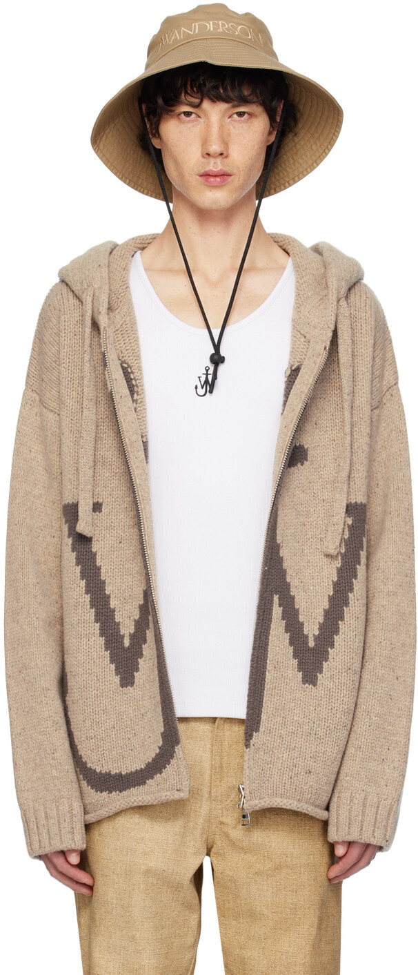 

Бежевый худи с якорем Jw Anderson, цвет Beige