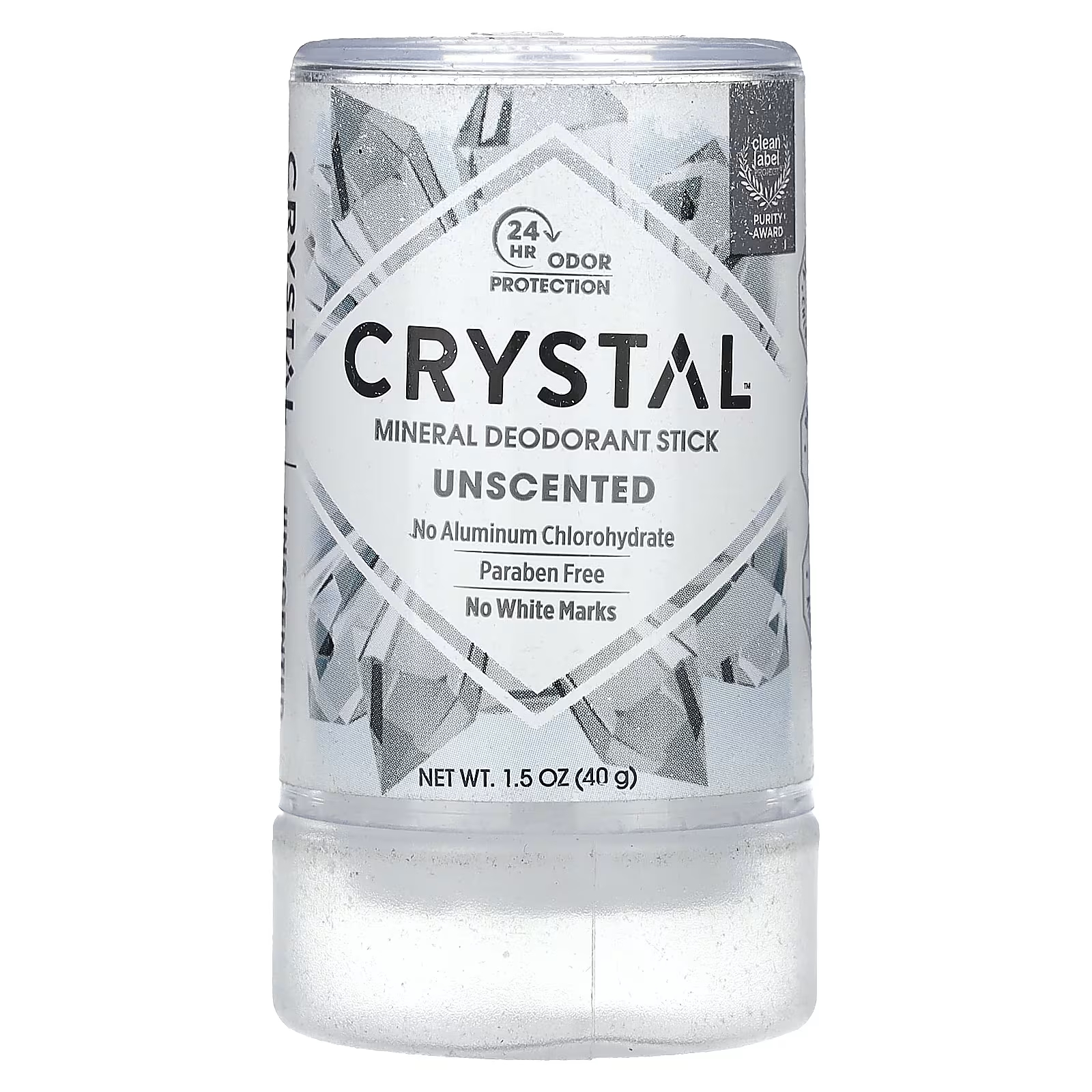 Crystal Mineral Дезодорант-карандаш без запаха, 1,5 унции (40 г) crystal body deodorant минеральный дезодорант карандаш без запаха 120 г 4 25 унции