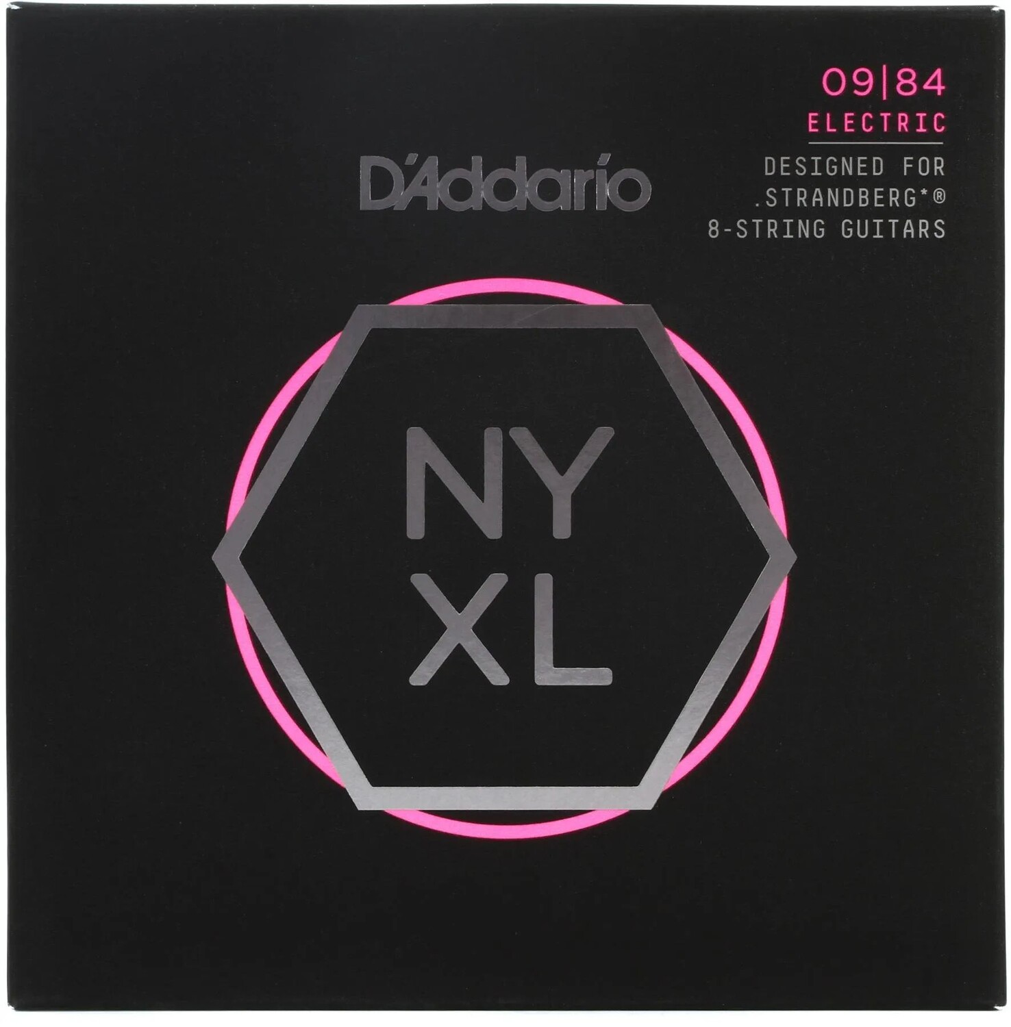 

Струны для электрогитары D'Addario NYXL0984SB NYXL с никелевой обмоткой — .009-.084 Custom Light, 8-струнные