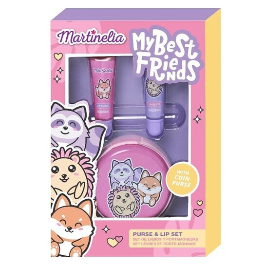 

Набор блесков для губ, 2 шт. + металлическая сумка на молнии Martinelia, My Best Friends Purse & Lips