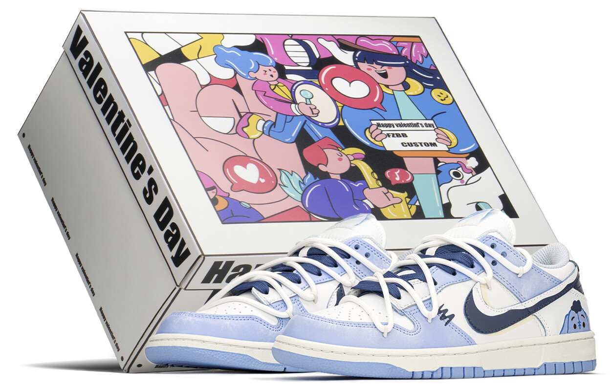 

Кроссовки Nike Dunk Skateboarding Shoes Women's Low-top Blue/Purple, желтый