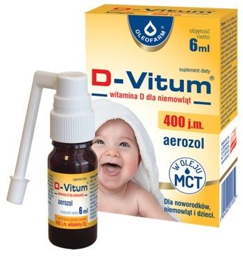 D-Vitum 400 j.m. Aerozol жидкий витамин D3, 6 ml фотографии