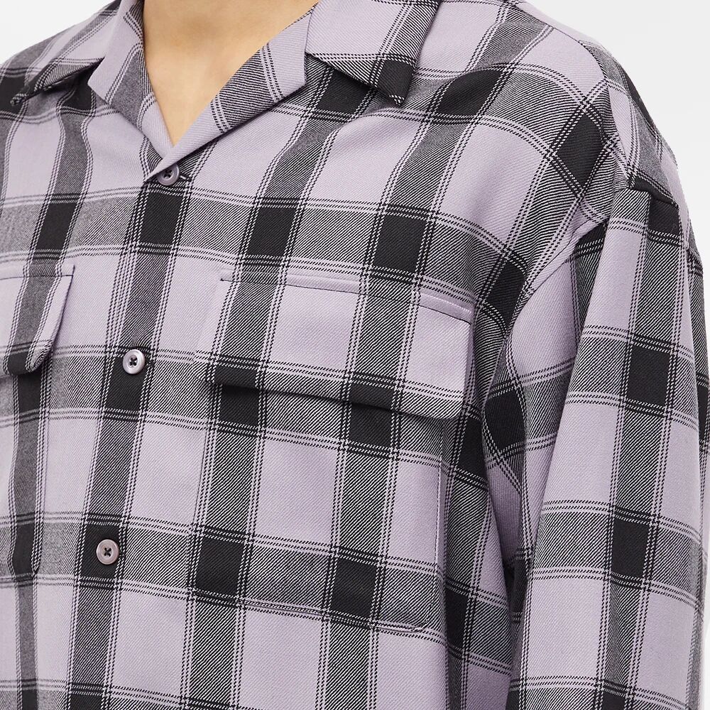 Рубашка с накладными карманами в клетку AMI Paris, мультиколор блуза в клетку с накладными карманами