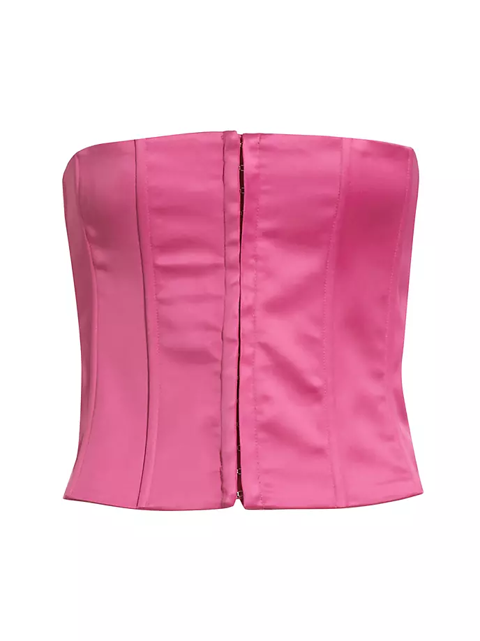 

Атласный корсетный топ Guizio, цвет true pink