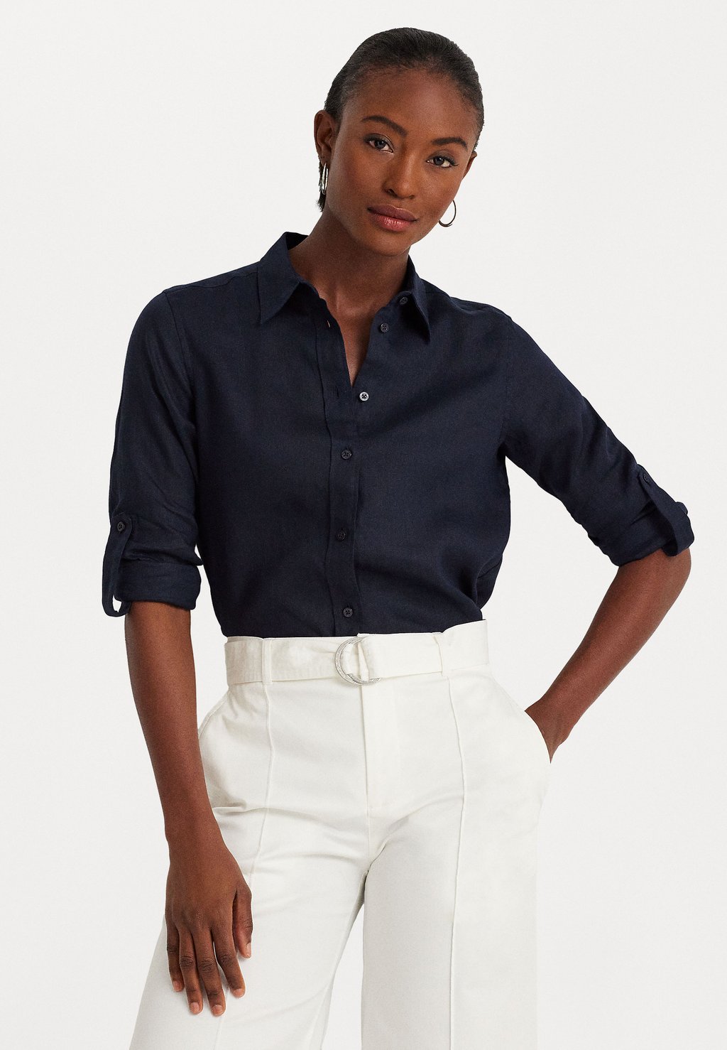 Блузка-рубашка KARRIE LONG SLEEVE SHIRT , цвет navy Ralph Lauren