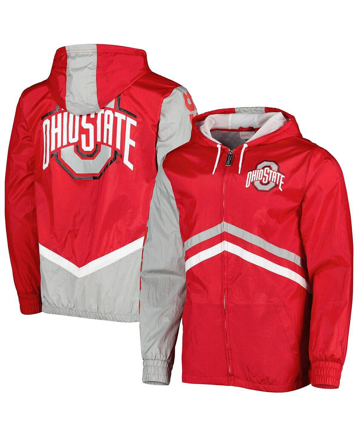

Мужская ветровка с молнией во всю длину Scarlet Ohio State Buckeyes Undeniable Mitchell & Ness