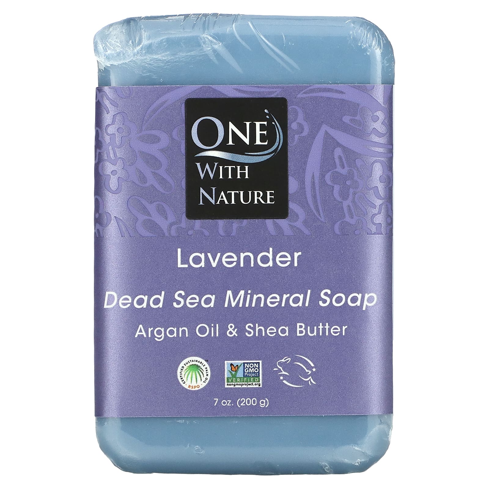 One with Nature Triple Milled Mineral Soap Bar Lavender 7 oz (200 g)
