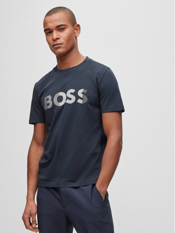 

Футболка стандартного кроя Boss, синий