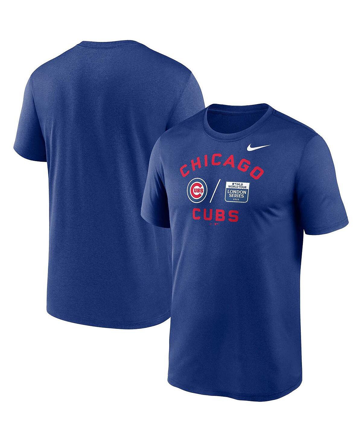 Мужская футболка Royal Chicago Cubs 2023 MLB World Tour: London Series Legend Performance Nike