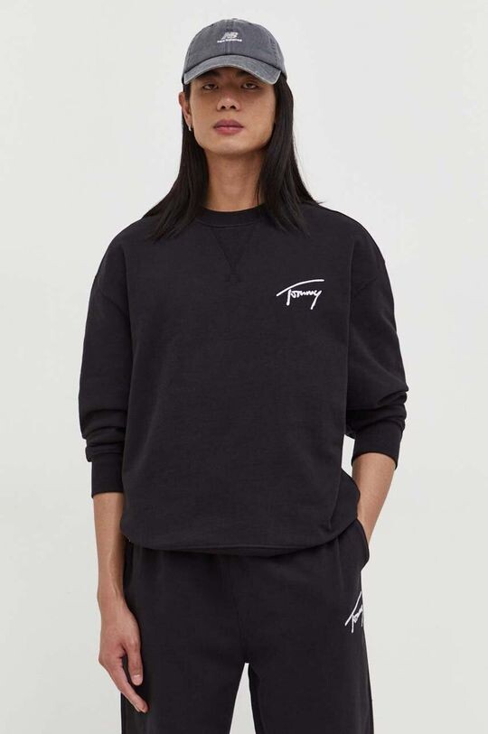 

Хлопковая толстовка Tommy Jeans, черный