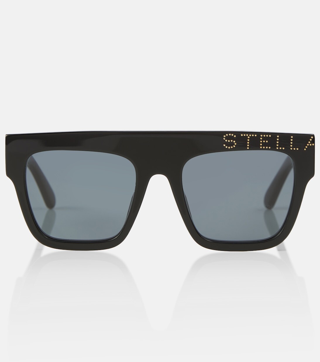 

Солнцезащитные очки с плоскими бровями и логотипом Stella Mccartney, черный
