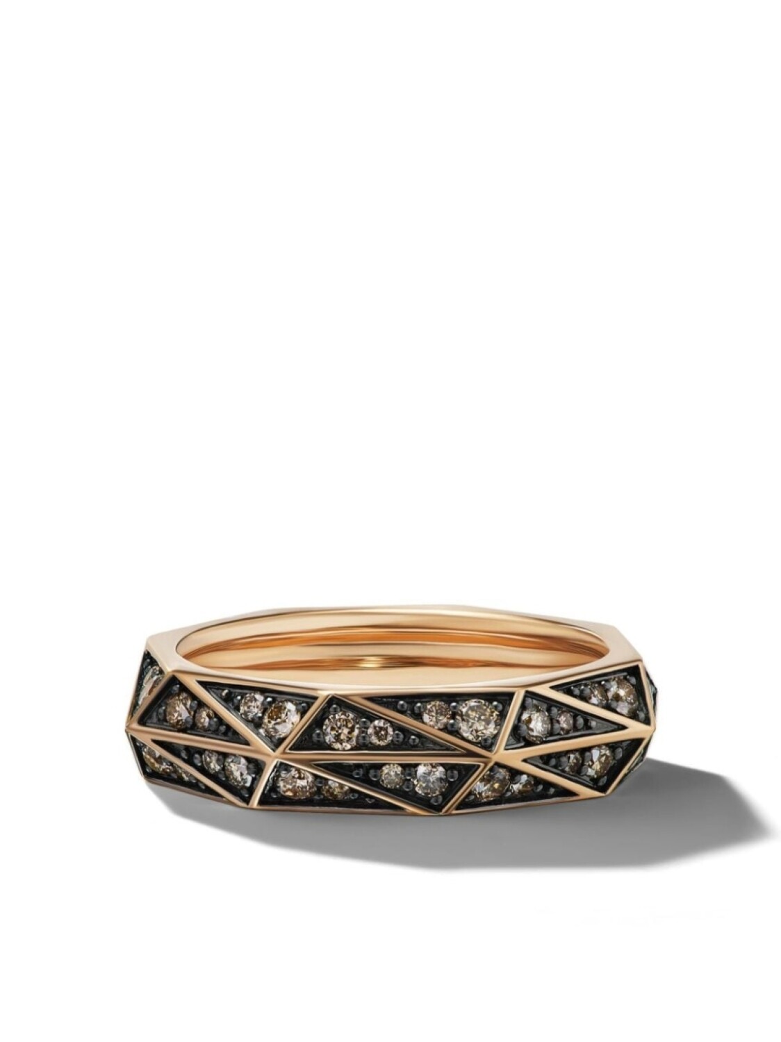 

Кольцо Torqued из розового золота с бриллиантами David Yurman, розовый