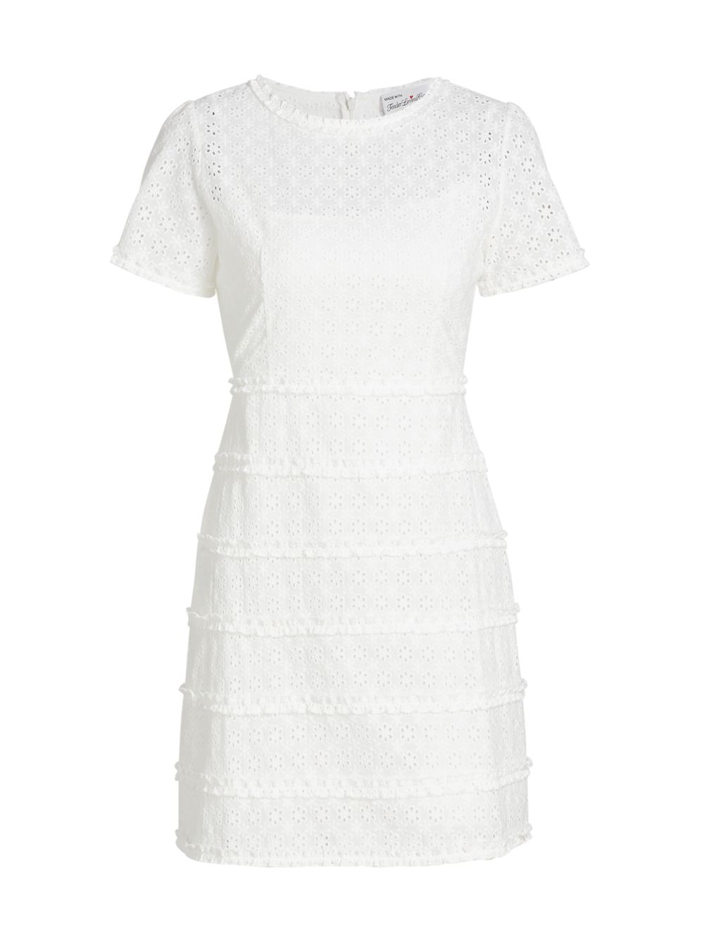 цена Мини-платье Mini Natalie с вышивкой и люверсами HVN, белый