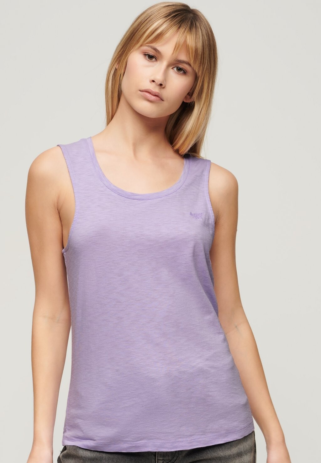 

Топ SCOOP NECK TANK Superdry, цвет light lavender purple