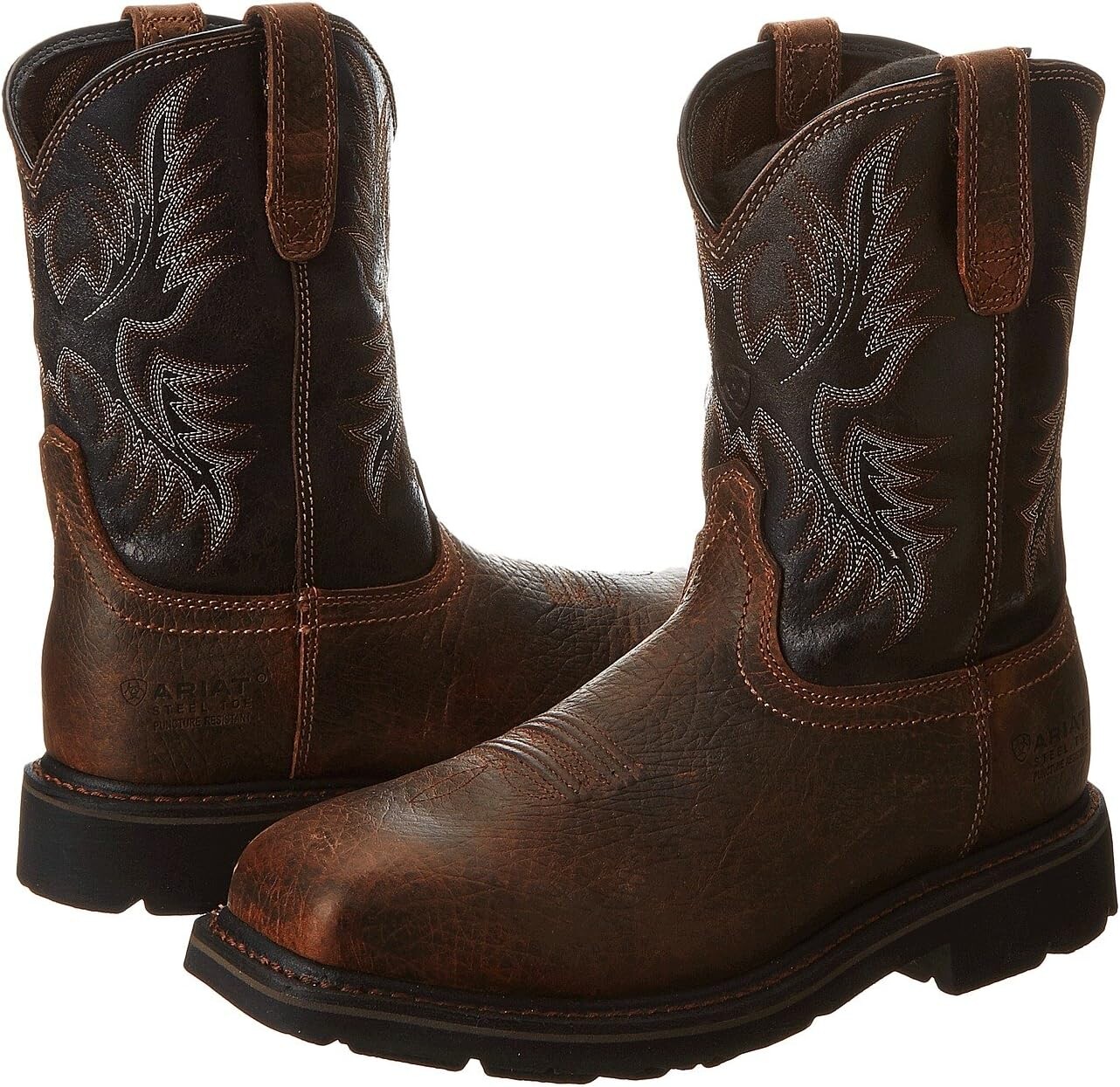 

Рабочая обувь со стальным носком Sierra Wide Square Toe Puncture Resistant Steel Toe Ariat, цвет Earth /Black Crunch