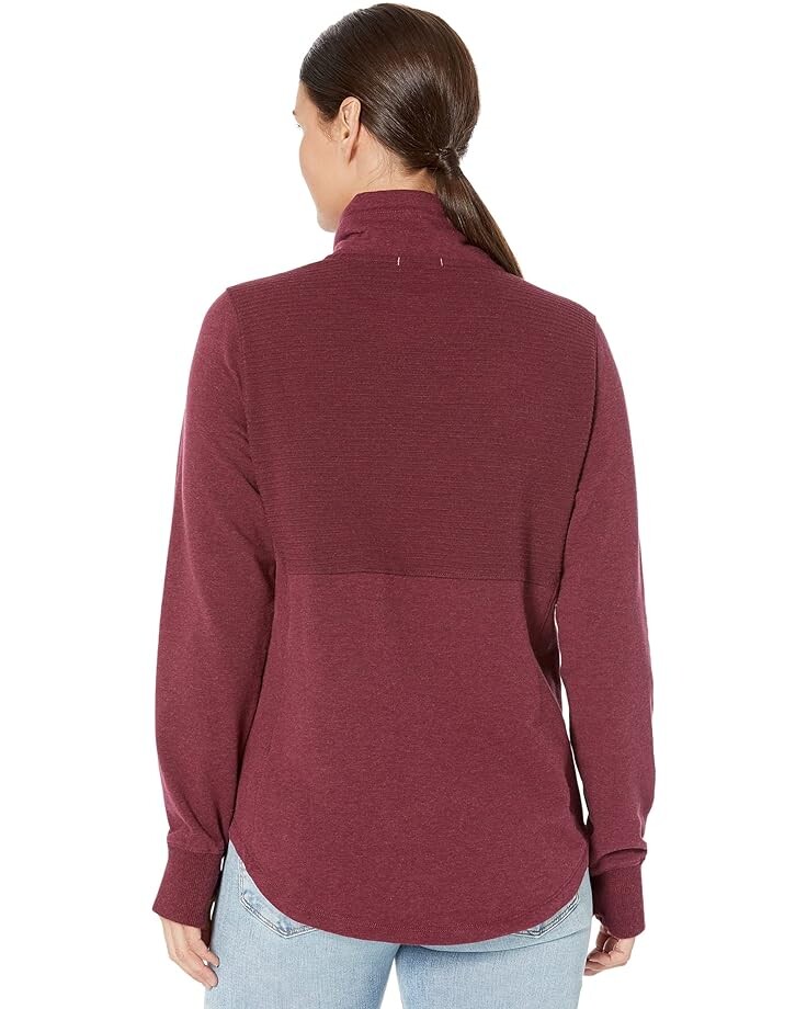 

Пуловер L.L.Bean Petite Cozy Mixed Knits Pullover, цвет Deep Port Heather