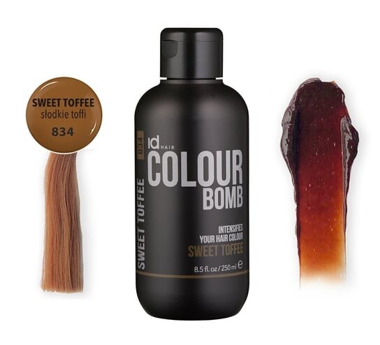 

Мл - 834 Кондиционер-краситель с кератином и витамином B5 Color Bomb - Słodkie Toffee 250, Colour Bomb
