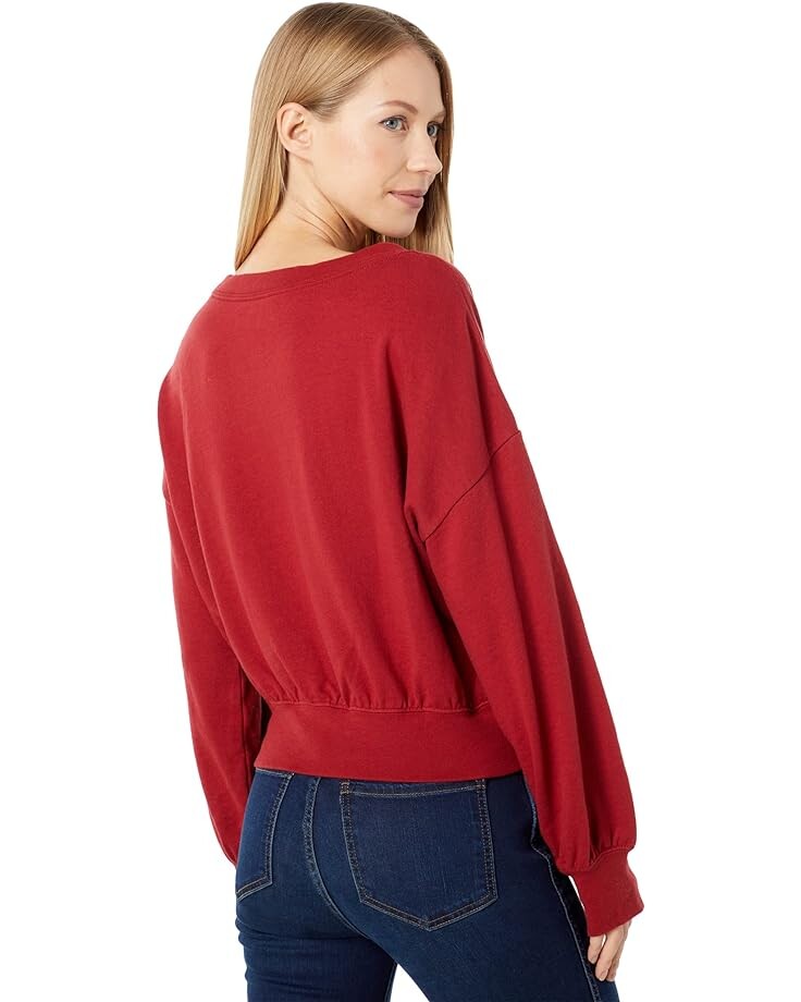 

Толстовка Lauren James Mississippi State Bulldogs Cropped Crew Neck Sweatshirt, цвет Maroon