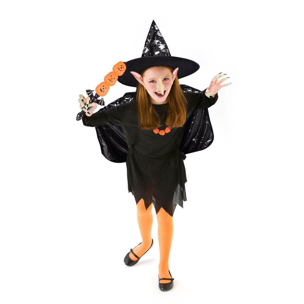 цена Страшный костюм ведьмы на Хэллоуин с маской Popfun