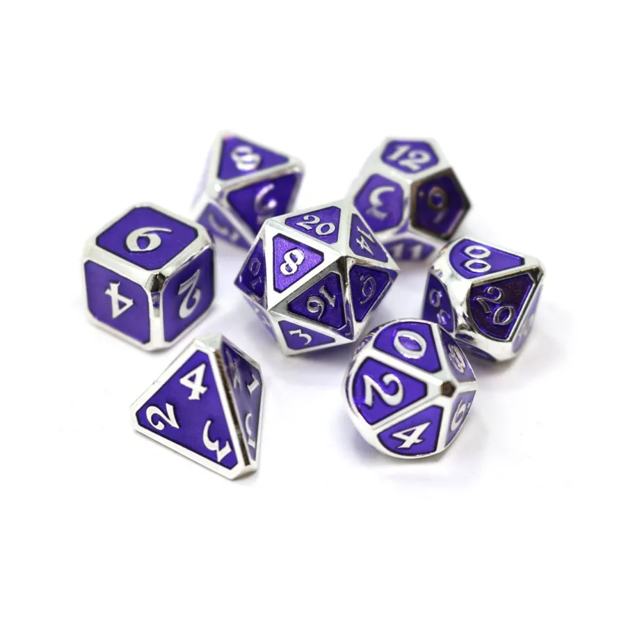 

Набор Mythica Poly — платиновый аметист (7), Metal Poly Dice Sets (Die Hard Dice)