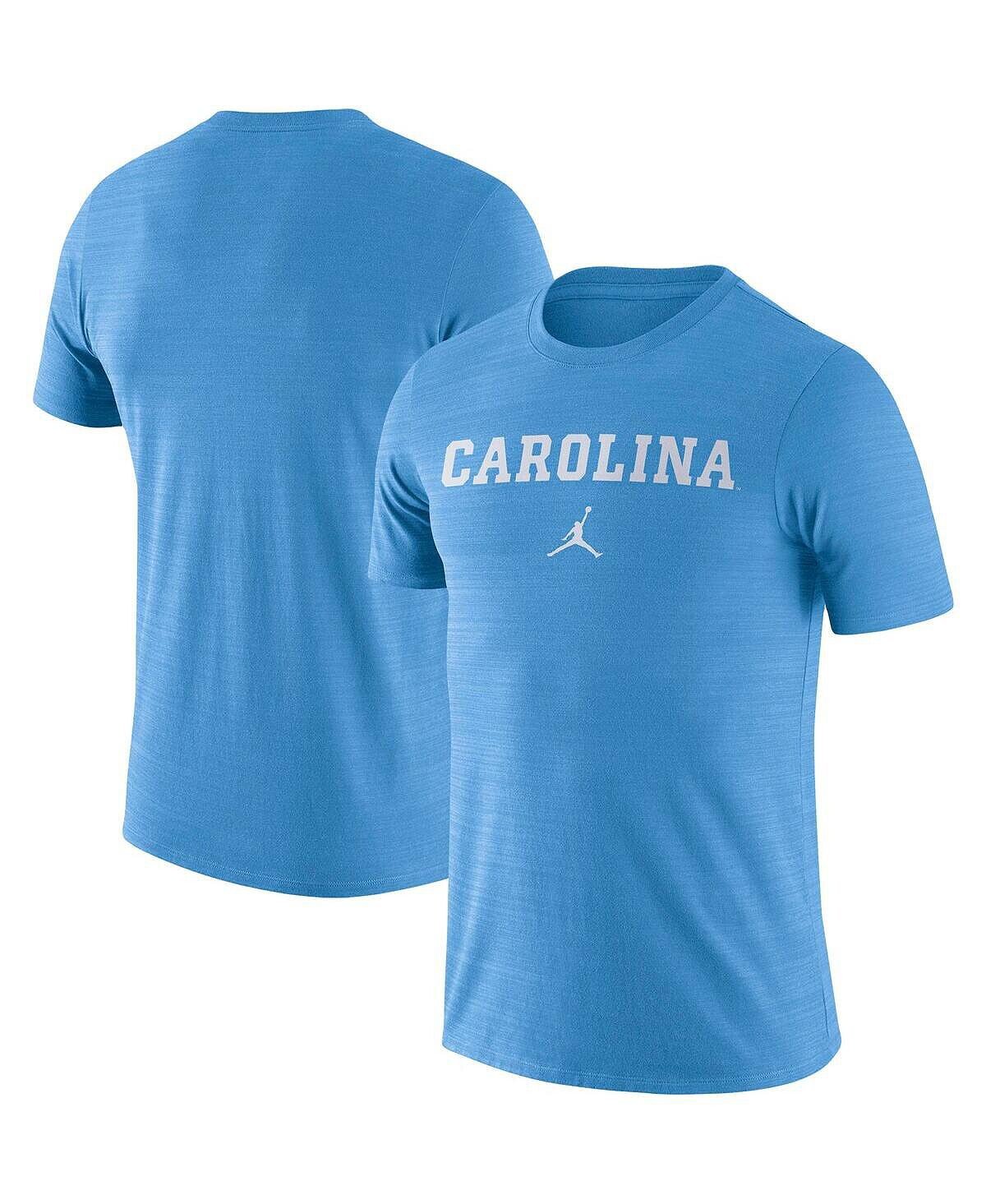 

Мужская брендовая синяя футболка North Carolina Tar Heels Team Issue Velocity Performance Jordan