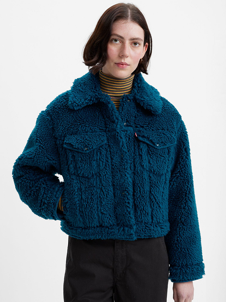 Куртка Levi´s Baby Bubble, синий куртка levi´s baby bubble wool trucker коричневый
