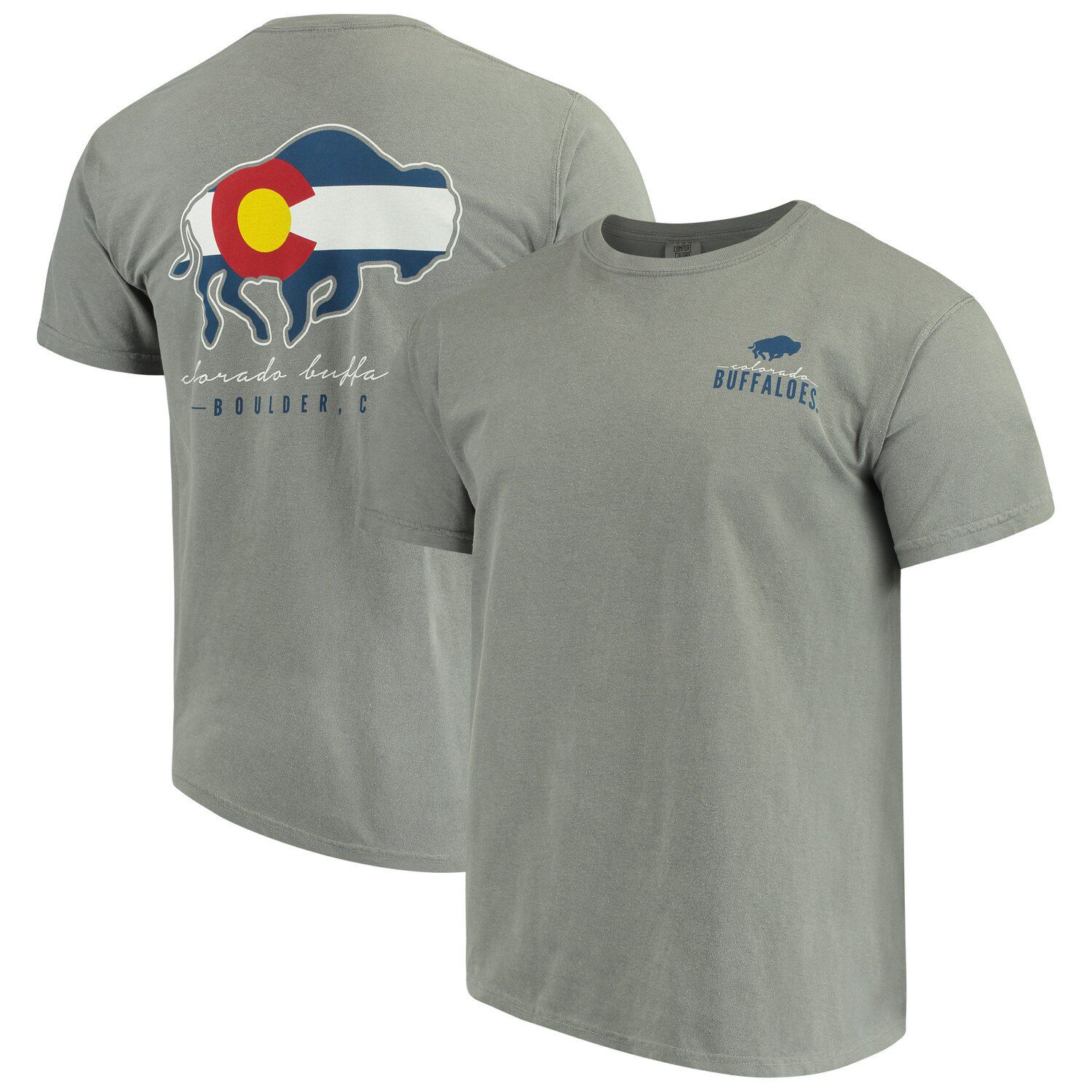 Мужская серая футболка Colorado Buffaloes Local Comfort Color moyka reginox colorado l comfort nerzhaveyushchaya stal