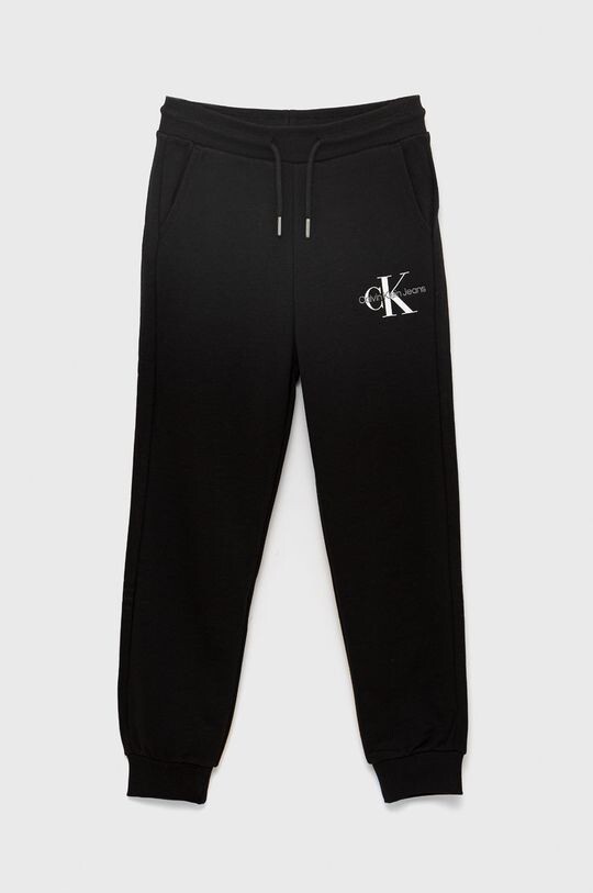 

Детские хлопковые спортивные штаны Calvin Klein Jeans IU0IU00285.9BYY, черный