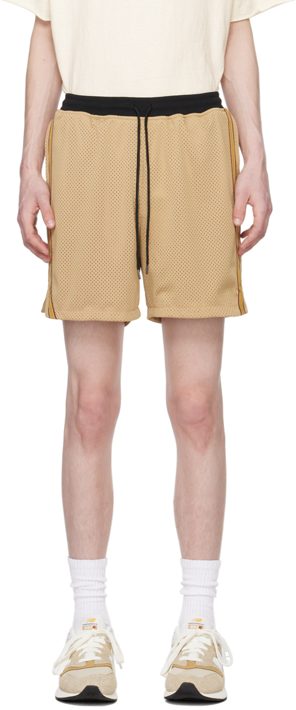 Бежевые шорты Sigma John Elliott малиновые шорты с кулиской john elliott серый