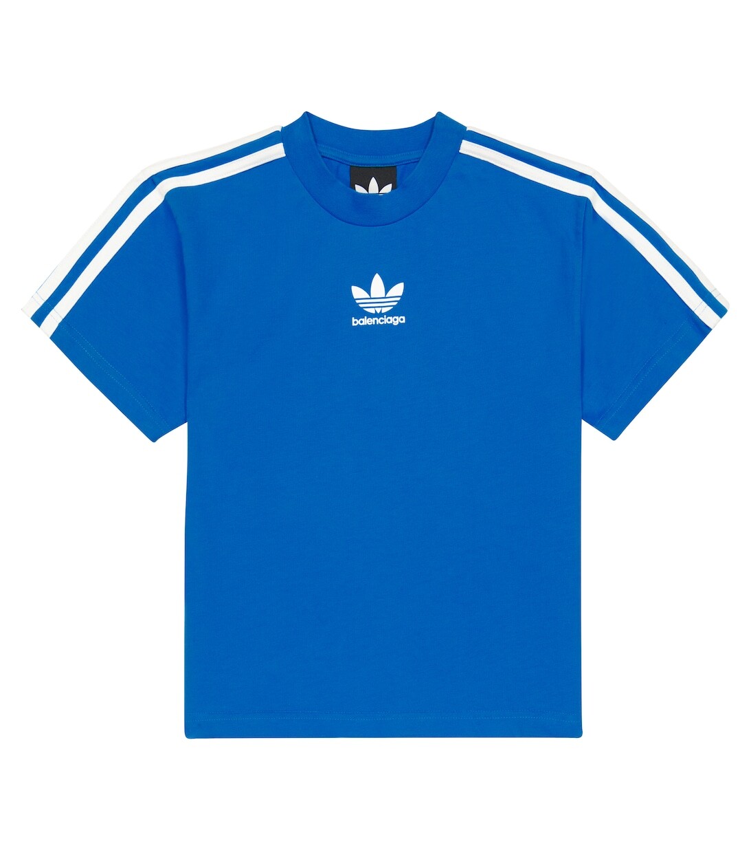 

Футболка из коллаборации с Adidas с логотипом Balenciaga Kids, синий