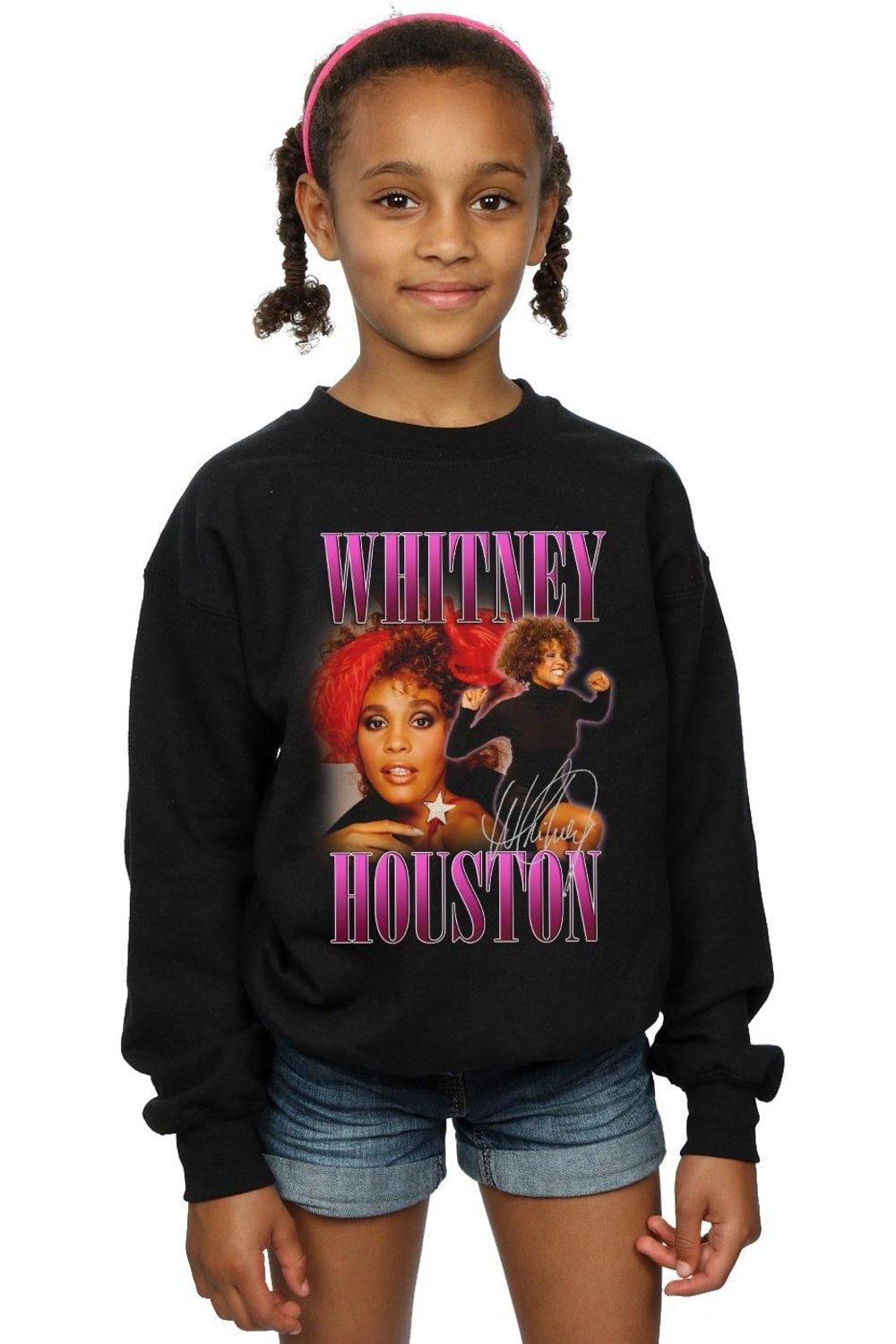 Толстовка Signature Homage Whitney Houston, черный white whitney houston 90s homage official tee t shirt mens unisex