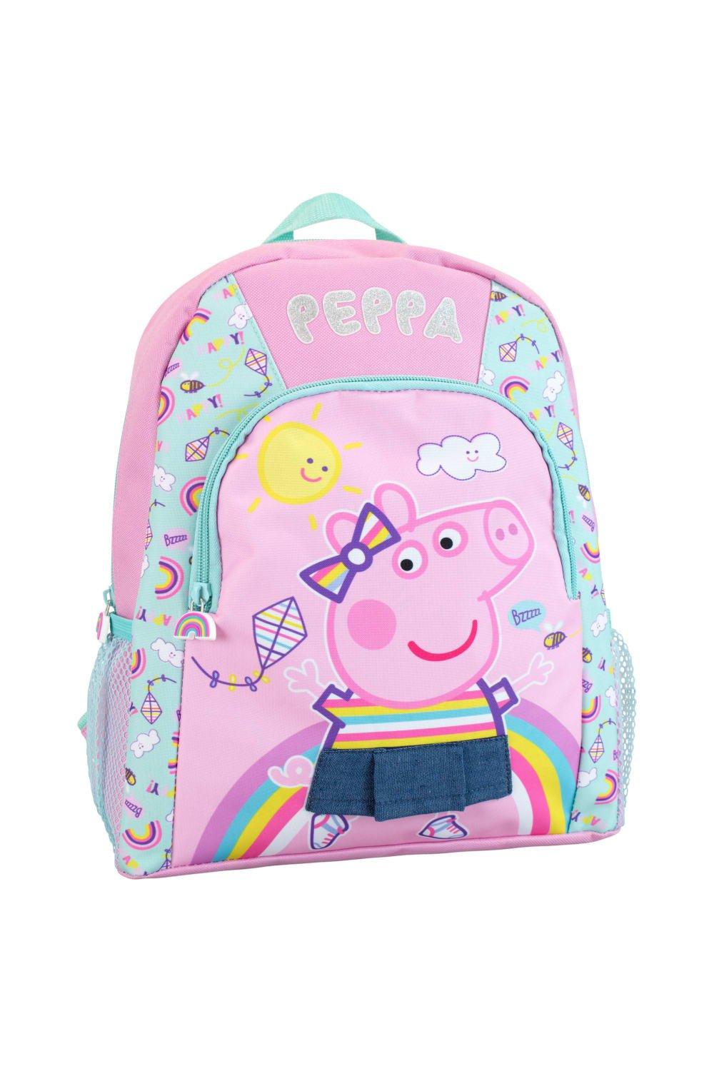 пазлы для малышей свинка пеппа принцесса детская логика Детский рюкзак Peppa Pig, розовый