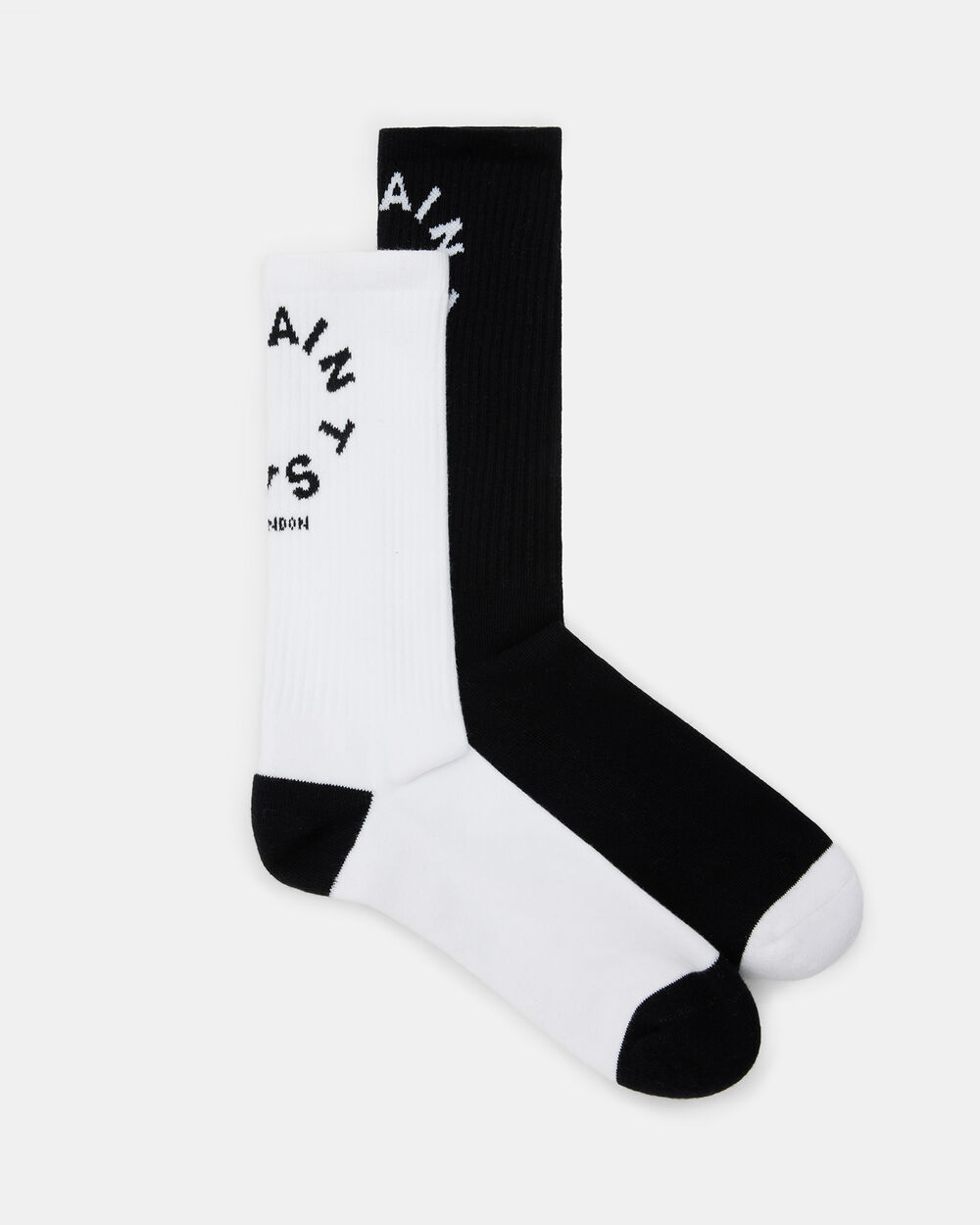 Набор носков с логотипом Tierra, 2 шт AllSaints, белый черный цена и фото