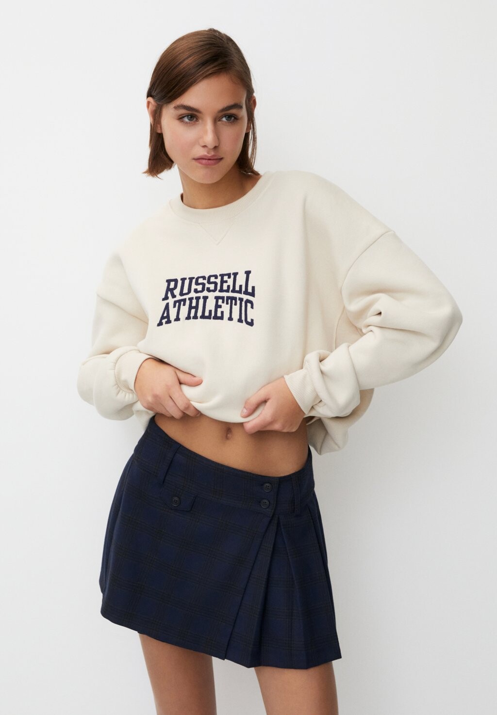 

Юбка плиссе Box PULL&BEAR, синий