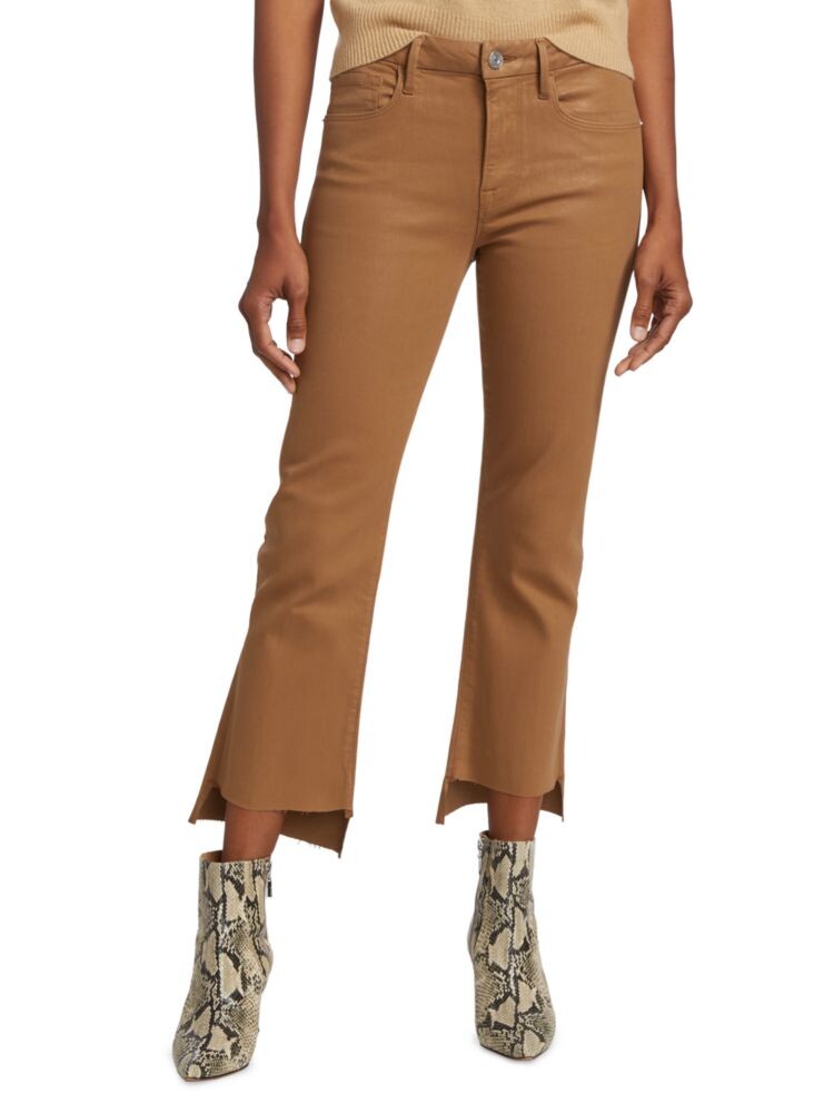 

Джинсы-клеш Le Crop Mini Boot со средней посадкой и покрытием Frame, цвет Latte