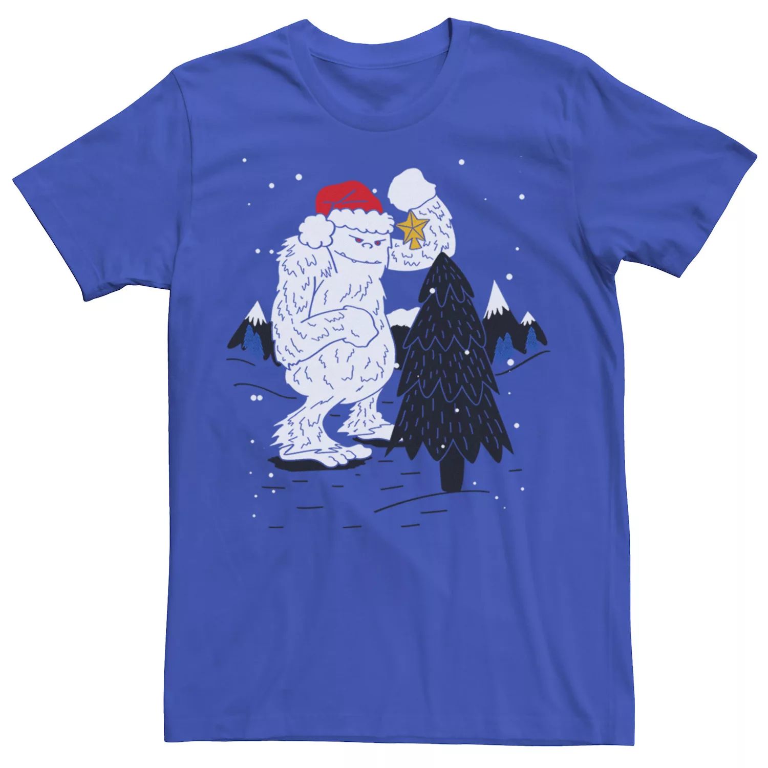 Мужская снежная футболка с украшением в виде рождественской елки и звезды Йети Licensed Character
