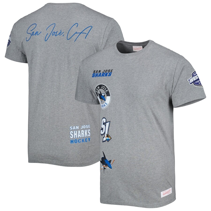 

Футболка с коротким рукавом Mitchell & Ness San Jose Sharks, серый
