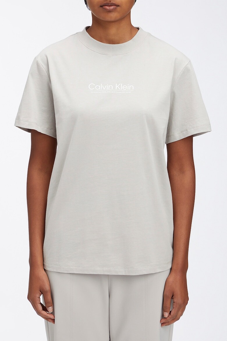 

Хлопковая футболка с логотипом Calvin Klein, серый