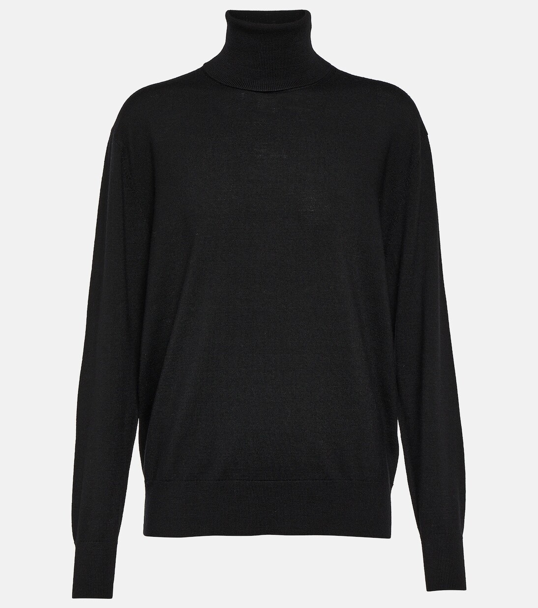 

Шерстяной свитер с высоким воротником Dries Van Noten, черный