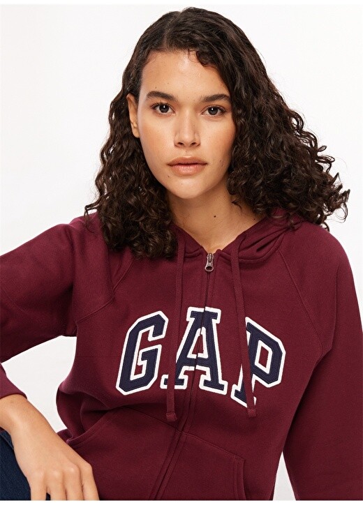 

Бордовый женский спортивный костюм с воротником с капюшоном Gap