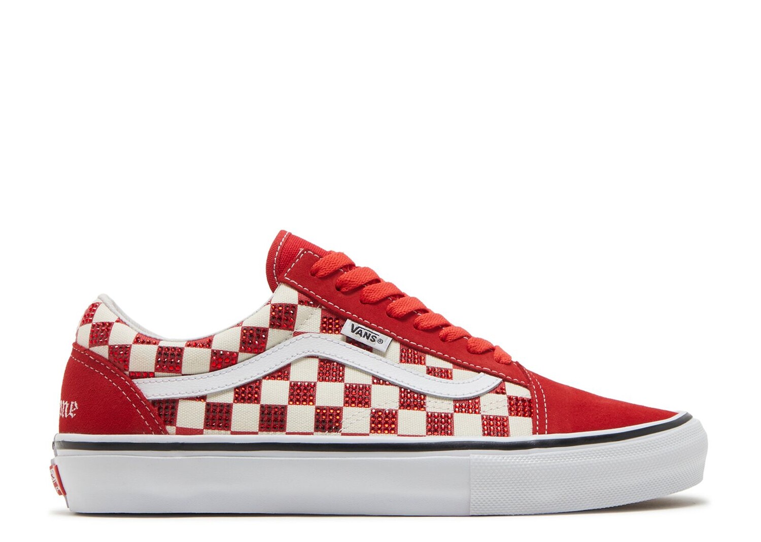 

Кроссовки Vans Supreme X Swarovski X Skate Old Skool 'Red', красный