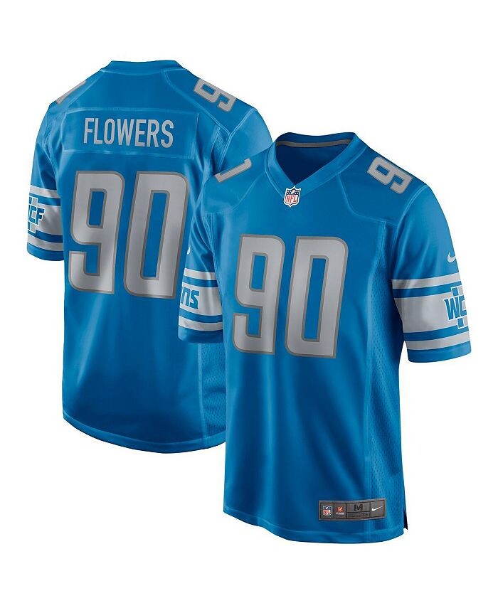

Мужская синяя футболка Trey Flowers Detroit Lions Game Nike, синий