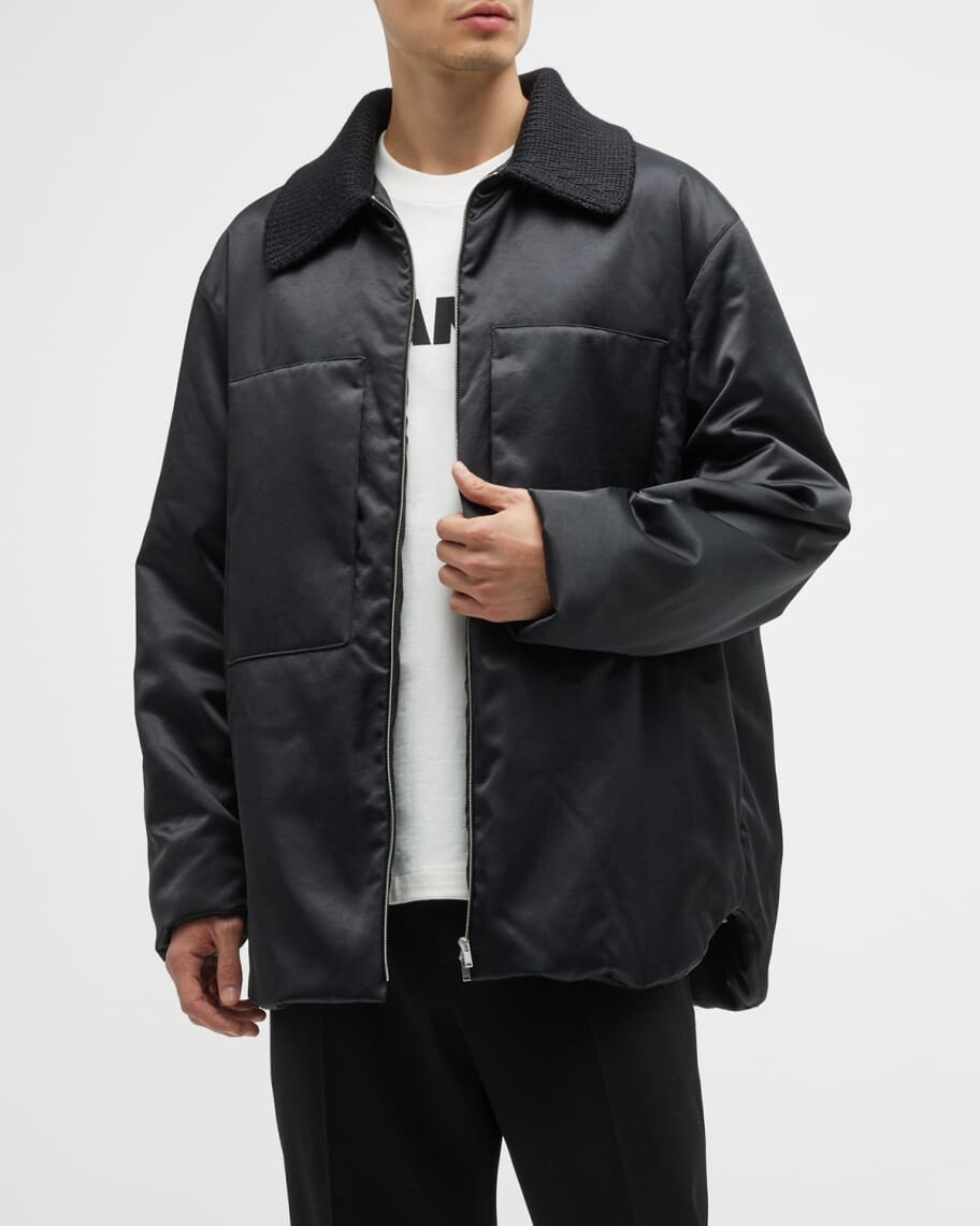 

Мужская мятая техническая верхняя рубашка Jil Sander