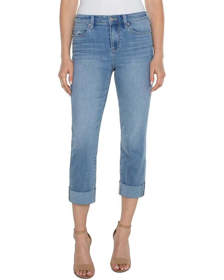 

Джинсы Liverpool Los Angeles Charlie Mid Rise Crop Wide Rolled Cuff Crosshatch Denim, цвет Abbot Kinney